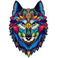 Puzzle Puzzler dřevěné, barevné - Majestátní vlk