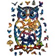 Puzzle Puzzler dřevěné, barevné - Okouzlující sova