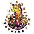 Puzzle Puzzler dřevěné, barevné - Tajemná liška