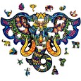 Puzzle Puzzler dřevěné, barevné - Posvátný Slon