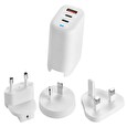 Acer GaN 65W, three-port Charger, 2xUSB-C,1x TypeA