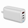 Acer GaN 65W, three-port Charger, 2xUSB-C,1x TypeA