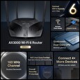 WiFi router TP-LINK MERCUSYS MR80X AX3000 dual AP/router, 3x GLAN, 1x GWAN/ 574Mbps 2,4/ 2402Mbps 5GHz