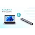 iTec chladicí kovová podložka (až do 15.6”) s USB-C Dokovací stanicí (Pow.Del.100W)
