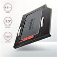 Axagon RSS-CD09 rámeček pro 2.5" SSD/HDD do DVD slotu, 9.5 mm, LED, hliník