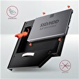 Axagon RSS-CD12 rámeček pro 2.5" SSD/HDD do DVD slotu, 12.7 mm, LED, hliník