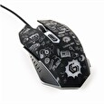 GEMBIRD myš MUS-6B-GRAFIX-01, černá s grafickým potiskem, USB
