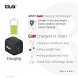 Club3D cestovní nabíječka PPS 45W GAN technologie, Dual port USB Type-C, Power Delivery(PD) 3.0 Support