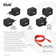 Club3D cestovní nabíječka PPS 45W GAN technologie, Dual port USB Type-C, Power Delivery(PD) 3.0 Support