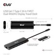 Club3D Dokovací stanice USB-C, 8-in-1 MST Dual 4K60Hz, Display Travel Dock
