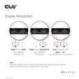 Club3D Dokovací stanice USB-C, 8-in-1 MST Dual 4K60Hz, Display Travel Dock