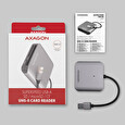 Axagon CRE-S3, USB-A 3.2 Gen 1 - SUPERSPEED čtečka karet, 3-slot & lun SD/microSD/CF, podpora UHS-II