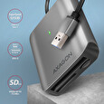 Axagon CRE-S3, USB-A 3.2 Gen 1 - SUPERSPEED čtečka karet, 3-slot & lun SD/microSD/CF, podpora UHS-II