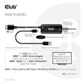 Club3D Adaptér HDMI + Micro USB na USB-C 4K120Hz/8K30Hz, Active Adapter M/F