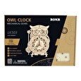 Hračka Robotime 3D dřevěné mechanické puzzle Soví hodiny