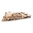 Hračka Ugears 3D dřevěné mechanické puzzle V-Express parní lokomotiva 4-6-2 s tendrem