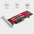 Axagon PCEM2-ND, PCIe x8 řadič - 2x M.2 NVMe M-key slot, RAID, podpora desek bez bifurkace, vč. LP