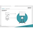 DIGITUS pojízdný televizní vozík s policí pro monitor 37-70" s náklonem , černý , max 50 kg VESA: 100x100, 200x100, 200x200, 300
