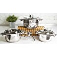 Sada nádobí Blaumann nerez 12 ks Gourmet Line nerez pánev BL-3165