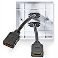 Nedis nástěnný Box HDMI/ 2x HDMI zásuvka/ 4K@60Hz/ 18 Gbps/ pozlacené/ černo-bílý