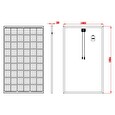 ELERIX solární panel Agrovoltaika Mono 300Wp, Bi-Facial průhledný, 54 článků (MPPT 32V)