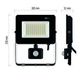 LED REFLEKTOR SIMPO 50W 4500LM PIR