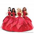 Panenka Mattel Barbie vánoční, černovláska