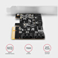 AXAGON PCES-SA4X4, PCIe řadič - 4x interní SATA 6G port, ASM1164, SP & LP