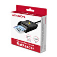 AXAGON CRE-SM3N, USB-A FlatReader čtečka kontaktních karet Smart card (eObčanka), kabel 1.3m