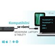 I-TEC USB-C HDMI + Dual DP Docking Station, Power Delivery 100W + zdroj 112W