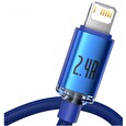 Baseus CAJY000003 Crystal Shine Series Datový Kabel USB - Lightning 20W 1,2m Blue