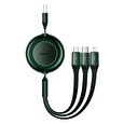 Baseus CAMJ010006 Bright Mirror Kabel 3v1 MicroUSB/USBC/Lightning 3,5A 1.1m Green