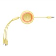 Baseus CAMJ010011 Bright Mirror Kabel 3v1 MicroUSB/USBC/Lightning 3,5A 1.1m Yellow