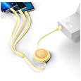 Baseus CAMJ010011 Bright Mirror Kabel 3v1 MicroUSB/USBC/Lightning 3,5A 1.1m Yellow