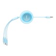 Baseus CAMJ010017 Bright Mirror Kabel 3v1 MicroUSB/USBC/Lightning 3,5A 1.1m Sky Blue