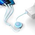 Baseus CAMJ010017 Bright Mirror Kabel 3v1 MicroUSB/USBC/Lightning 3,5A 1.1m Sky Blue