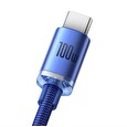 Baseus CAJY000403 Crystal Shine Series Datový Kabel USB - USB-C 100W 1,2m Blue