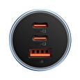 Baseus CGJP010013 Nabíječka do Auta Triple Quick Charger USB/USB-C/USB-C 65W Dark Grey