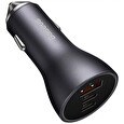 Baseus CGJP010013 Nabíječka do Auta Triple Quick Charger USB/USB-C/USB-C 65W Dark Grey