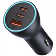Baseus CGJP010013 Nabíječka do Auta Triple Quick Charger USB/USB-C/USB-C 65W Dark Grey