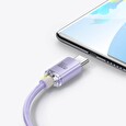 Baseus CAJY000405 Crystal Shine Series Datový Kabel USB - USB-C 100W 1,2m Purple