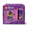 Box svačinový 20 x 17,3 x 7,1 cm + láhev 390 ml, PP + silikon LEGO FRIENDS sada 2díl.