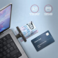 AXAGON CRE-SMP1A, USB-A PocketReader čtečka kontaktních karet Smart card (eObčanka)