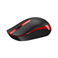 Genius NX-7007 II/Kancelářská/Optická/1 200 DPI/Bezdrátová USB/Černá-červená