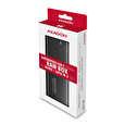 AXAGON EEM2-SB2, USB-C 3.2 Gen 2 - M.2 NVMe & SATA SSD kovový RAW box, bezšroubkový, černý