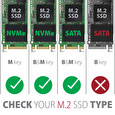 AXAGON EEM2-SB2, USB-C 3.2 Gen 2 - M.2 NVMe & SATA SSD kovový RAW box, bezšroubkový, černý