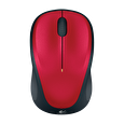 Logitech myš Wireless Mouse M235 Red, 2,4 Ghz, podpora unifying, optická, červená