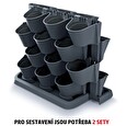 Květináč Prosperplast CASCADE GARDEN sada vertikálních květináčů antracit