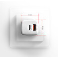 AXAGON ACU-PQ30W, Sil nabíječka do sítě 30W, 2x port (USB-A + USB-C), PD3.0/PPS/QC4+/SFC/AFC/Apple
