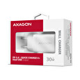 AXAGON ACU-PQ30W, Sil nabíječka do sítě 30W, 2x port (USB-A + USB-C), PD3.0/PPS/QC4+/SFC/AFC/Apple
